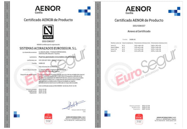 Puerta acorazada Eurosegur 3 0 Servilock Cerrajería y Seguridad